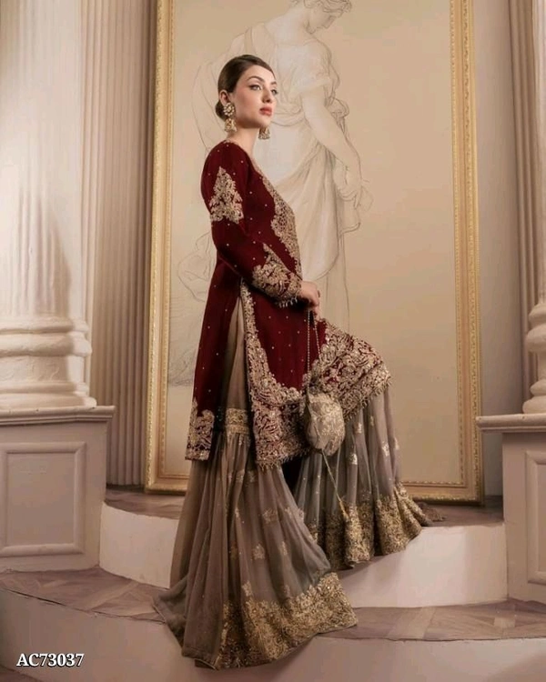 Pakistani Suit  - Bright Red, M