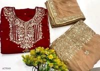Pakistani Suit  - Bright Red, M