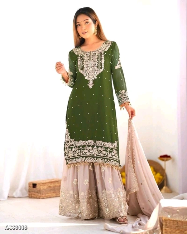 Pakistani Suit  - 4XL, Japanese Laurel