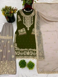 Pakistani Suit  - 4XL, Japanese Laurel