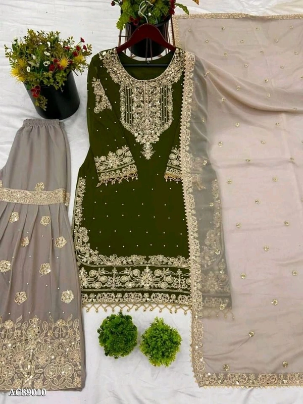 Pakistani Suit  - 4XL, Japanese Laurel