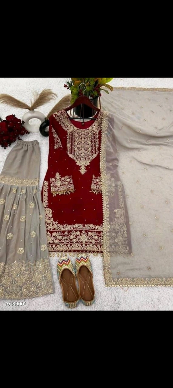 Pakistani Suit  - Maroon, M