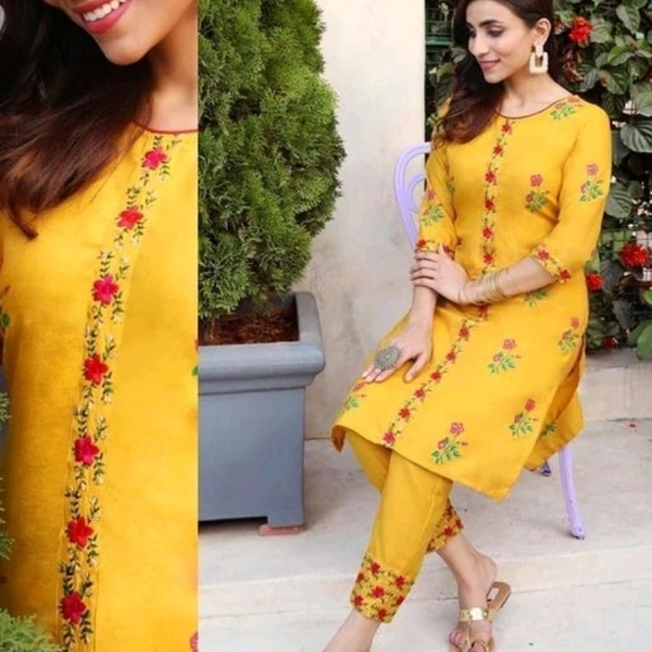 Kurta Set - Mustard Yellow, Xxl