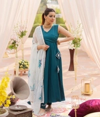 3 Pcs Anarkali Kurta Set - Xxl