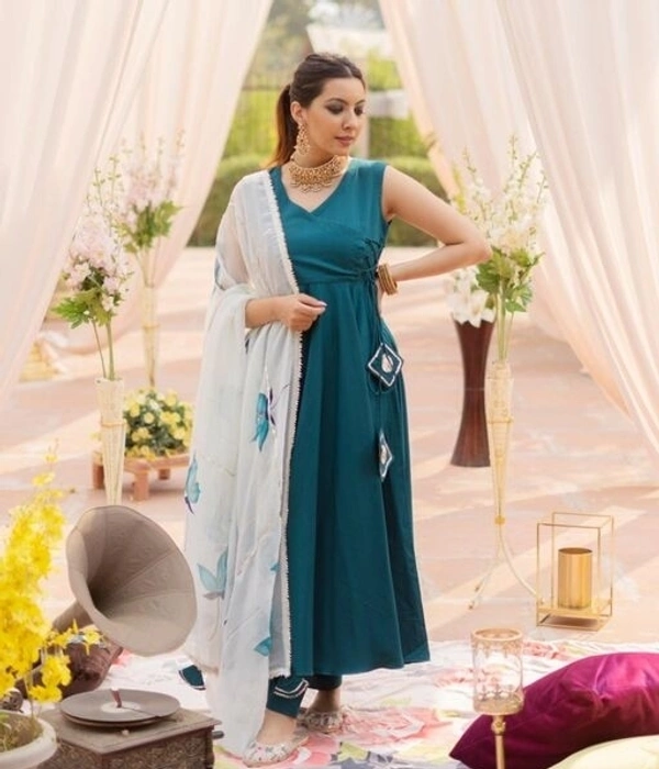 3 Pcs Anarkali Kurta Set - Xxl