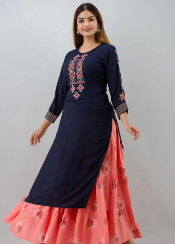 Kurta With Skirt Set - M
