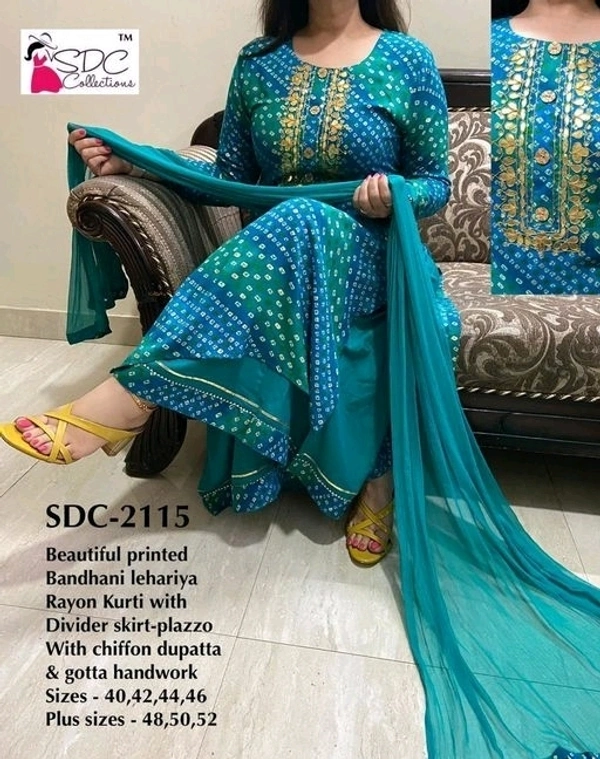 Bandhni Print kurta Set - XXL