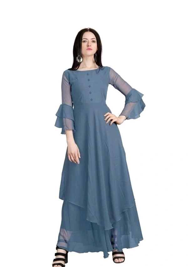 Georgette Double Lair Gown - XXL