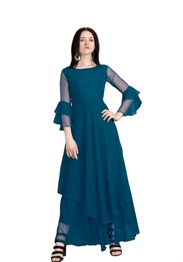 Georgette Double Lair Gown - XXXL