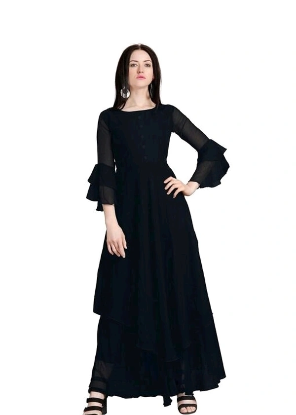Georgette Double Lair Gown - XXL