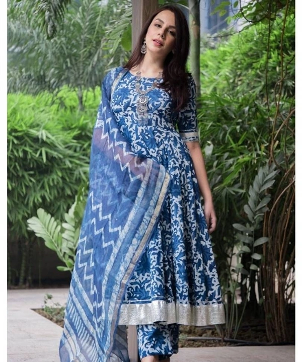 Cotton Anarkali Set - M