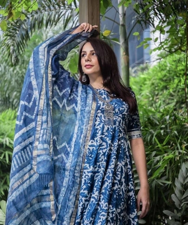 Cotton Anarkali Set - M