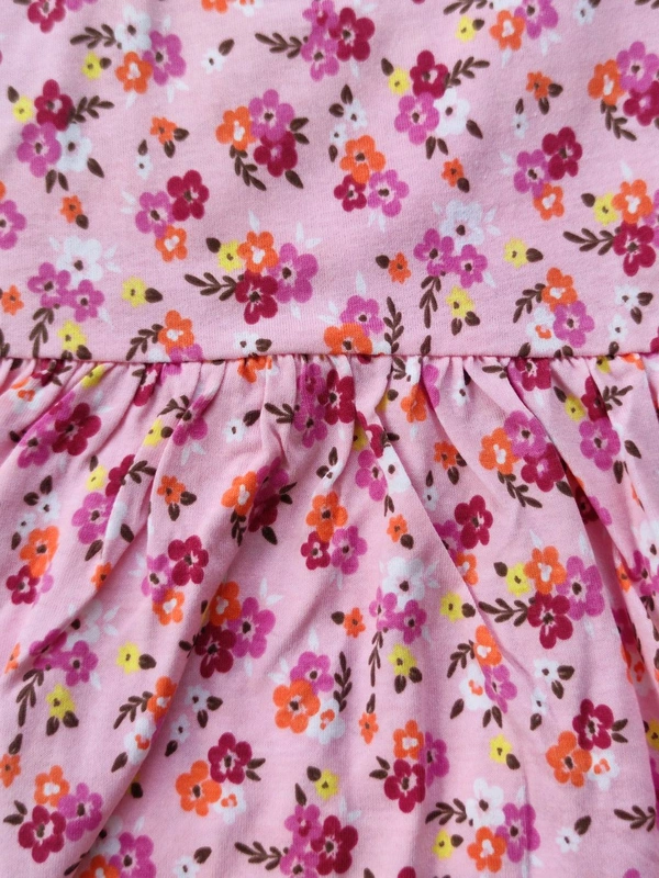 Max Girls Floral Printed Frocks - Pink - 18 - 24 M