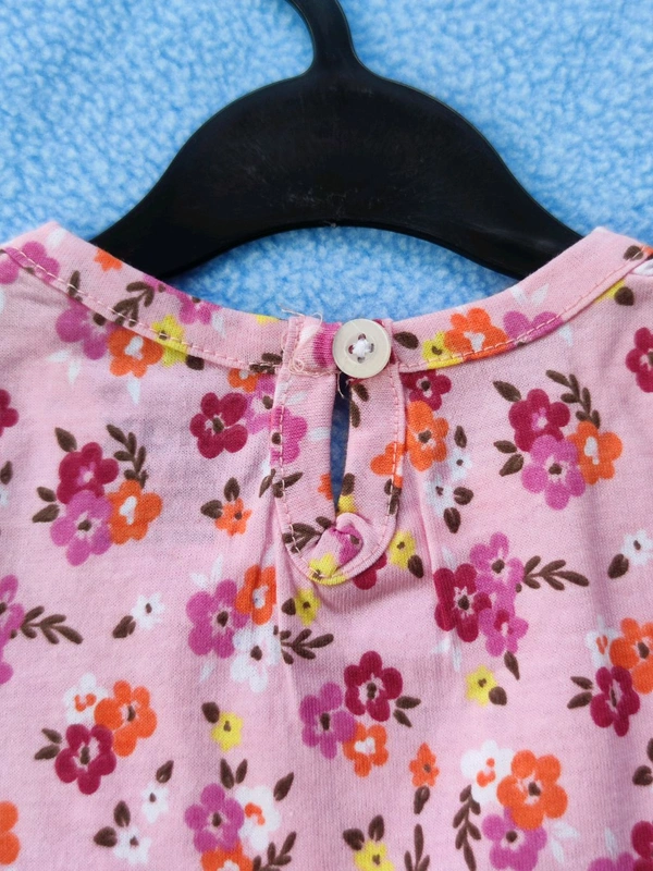 Max Girls Floral Printed Frocks - Pink - 18 - 24 M