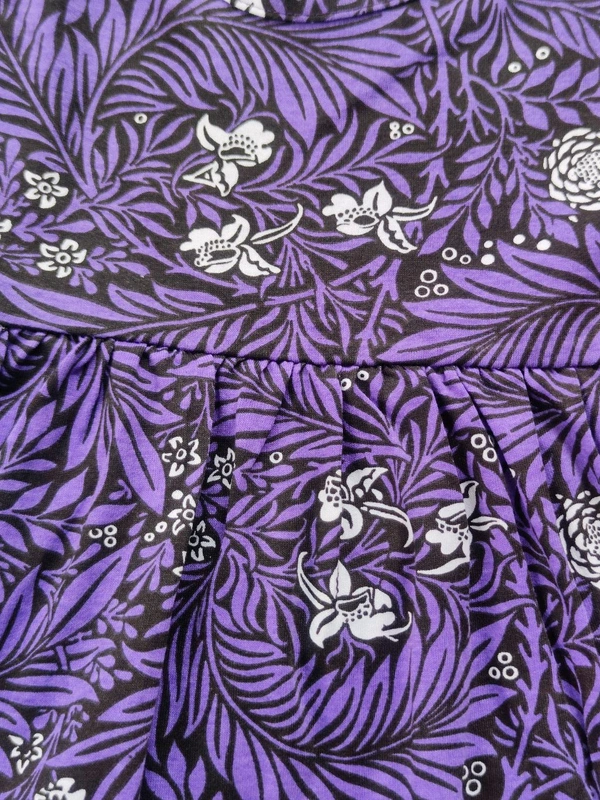 Max Girls Floral Printed Frocks - Violet - 18 - 24 M