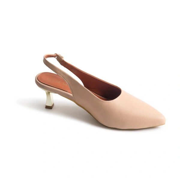 Derby Beige Heels - 40