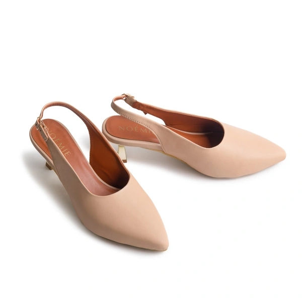 Derby Beige Heels - 40