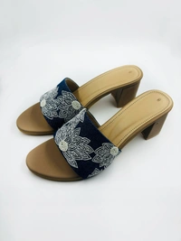 DENIM BLOSSSOM HEELS - 9