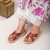 Crossband Tan Platforms - 36