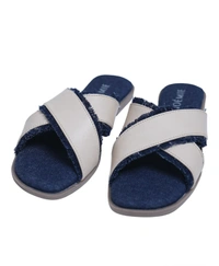 Crossband Denim Flats - 41