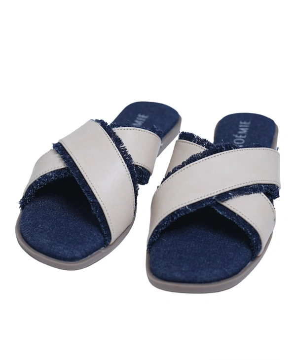 Crossband Denim Flats - 41