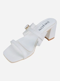 Sling White Block Heels - 38