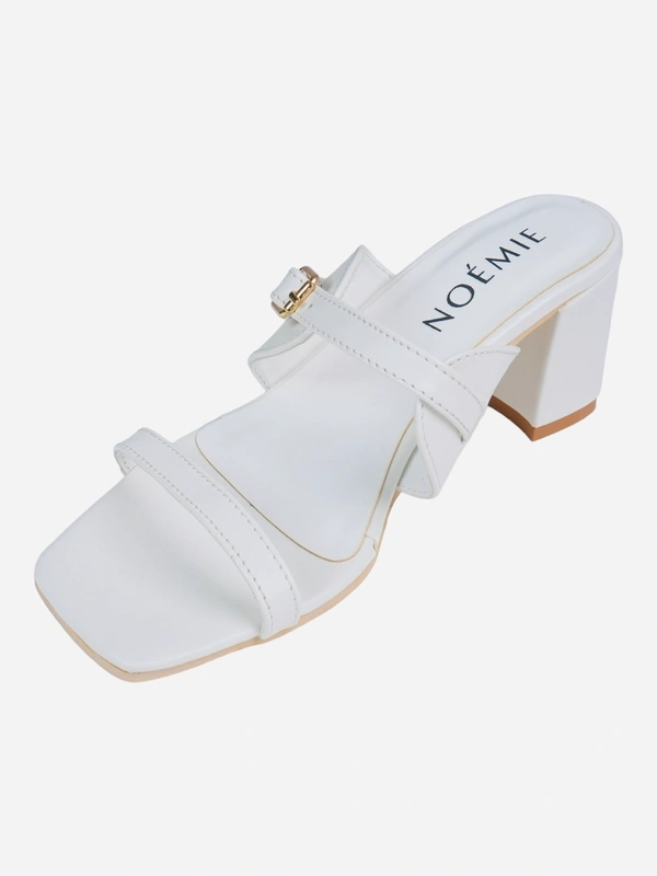 Sling White Block Heels - 38