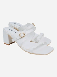 Sling White Block Heels - 38