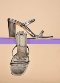 Silver Elegance Heels - 40