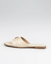 Single Belted Flats - Orange White, 36