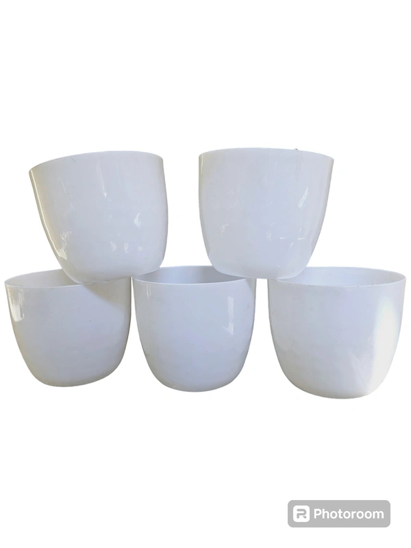 White Pots - 4 Inch, White, 10