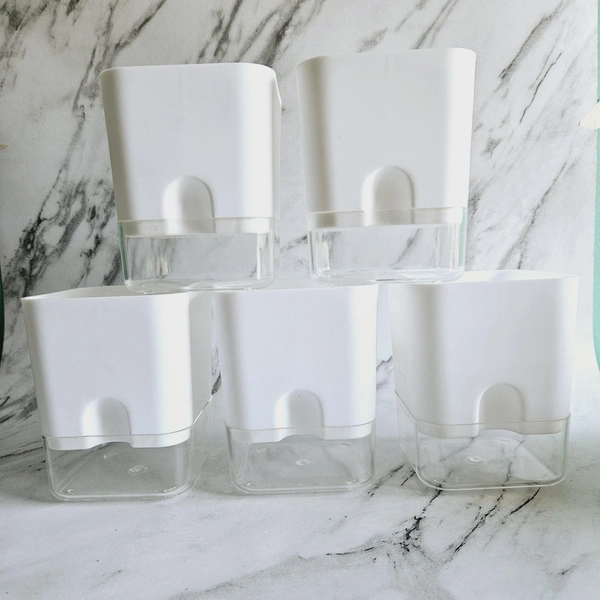 Self Watering Planter - White, 1