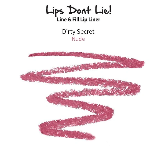 NYKAA Nykaa Lips Don't Lie! Waterproof Line & Fill Lip Liner - Dirty Secret 03