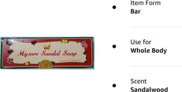Mysore Sandal Soap Set with Belt Scrubber (4 Items in the set)