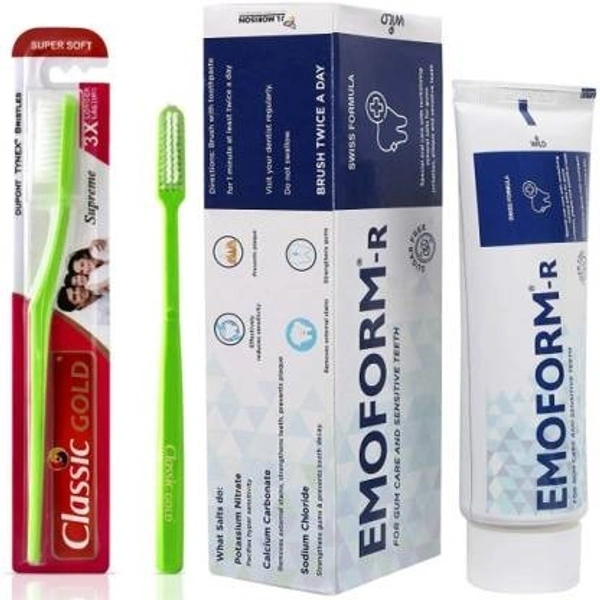 EMOFORM Emoform Toothpaste 50 Gm + Super Soft toothbrush (50 g, Pack of 5)