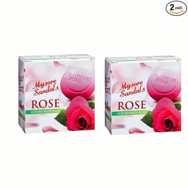 MYSORE SANDAL Rose Luxury Bath Soap (2 x 75 g)