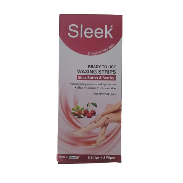 SLEEK Sleek Waxing Stripes Shea Butter & Berries Strips (8 Strips)