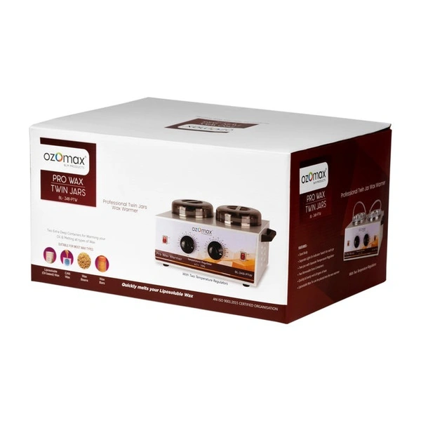 OZOMAX PROFESSIONAL TWIN JARS WAX WARMER