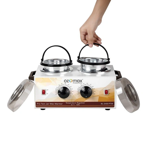 OZOMAX PROFESSIONAL TWIN JARS WAX WARMER