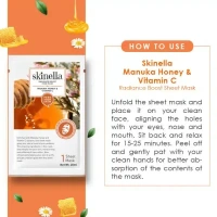 SKINELLA Manuka Honey & Vitamin C Sheet Mask (2 PC) (40 ml)