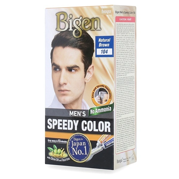 BIGEN Bigen Men's Speedy Color No Ammonia - Natural Brown 104 80gm