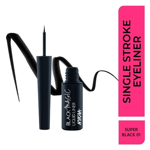 NYKAA Nykaa Black Magic Liquid Eyeliner - Super Black 01