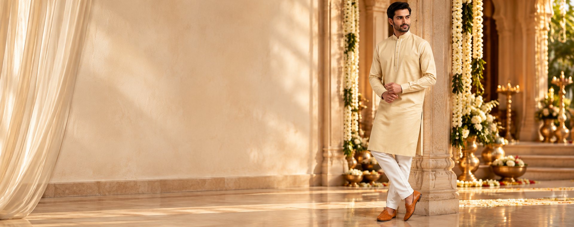 Ivory chikankari and classic white kurta pyjama sets