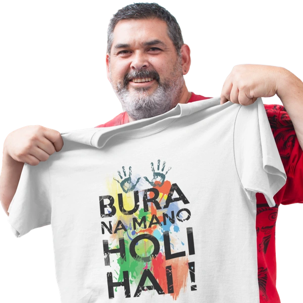 BBG bura na mano holi hai Holi Tshirt Polyester 160 GSM - L - 40