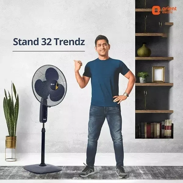 Orient Stand 32 Trendz Electric Blue 400 mm Pedestal Fan