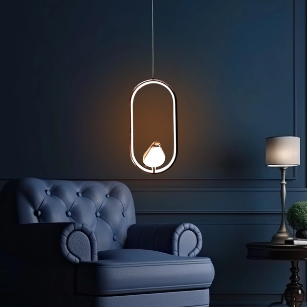 DELAMPS Led 2619/4-Light Bird Gold Hanging Pendant Light