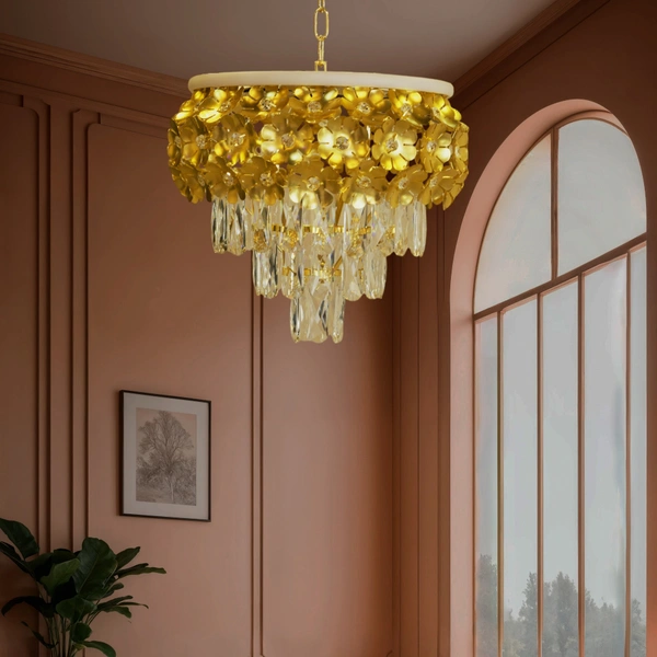 DELAMPS 6286/400mm  golden chandelier for kitchen , bedroom two color (warm white, white)