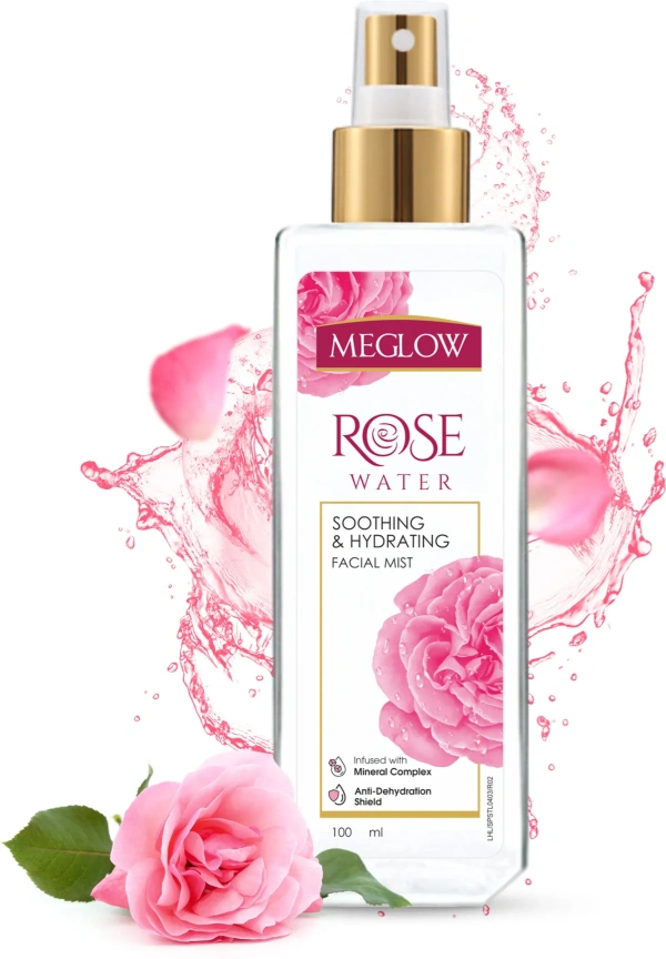 Meglow Glycerin with Rose Water 100 ml | Nourished, Soft & Smooth Skin | Deep Hydration, Natural Glow, Daily Face & Body Moisturizer