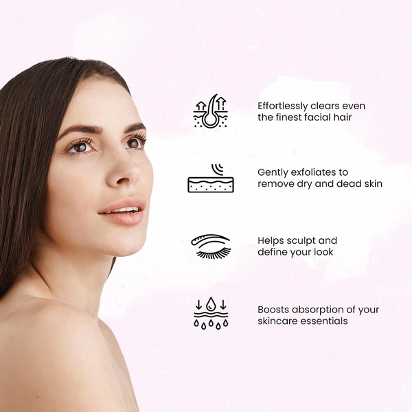 2ools Foldable & Reusable Face & Eyebrow Razor for Women (Pack of 3) | Painless Instant Hair Removal at Home | For Upper Lips, Eyebrows, Forehead & Sideburns