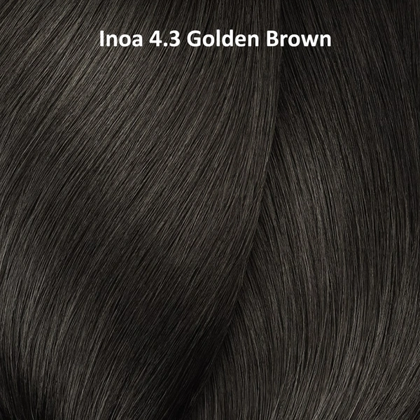 L'Oreal Professionnel INOA Hair Color 4.3 Golden Brown 60g Ammonia-Free Permanent Hair Dye Warm Golden Tone Full Grey Coverage